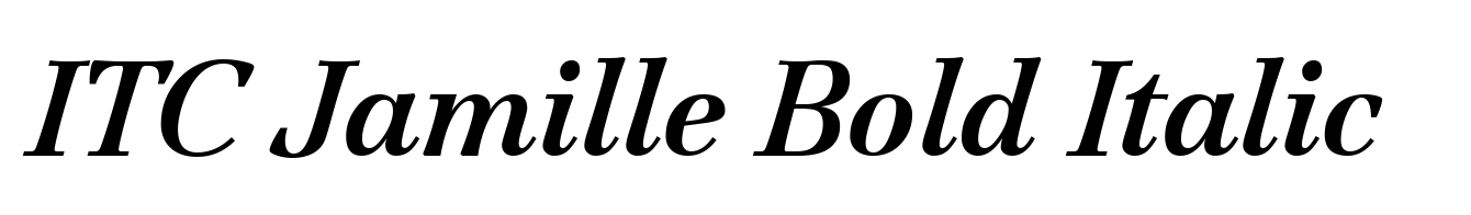 ITC Jamille Bold Italic